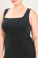 URBAN CHIC DENIM MIDI DRESS - Flying Tomato - Flyclothing LLC