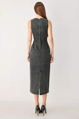 URBAN CHIC DENIM MIDI DRESS