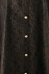 BUTTONED IN CHOCOLATE SWEETHEART MIDI DRESS