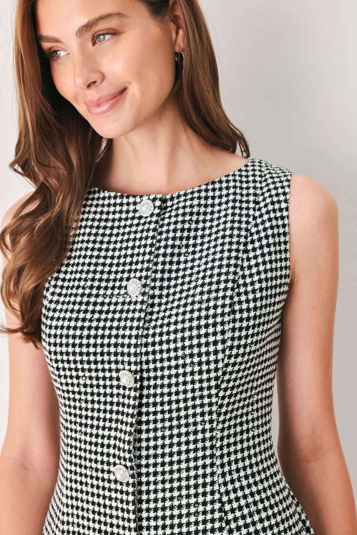 MONOCHROME SPARK BLACK/WHITE SEQUIN SKATER MINI DRESS - Flying Tomato - Flyclothing LLC