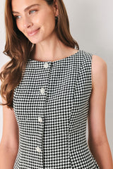 MONOCHROME SPARK BLACK/WHITE SEQUIN SKATER MINI DRESS - Flying Tomato - Flyclothing LLC