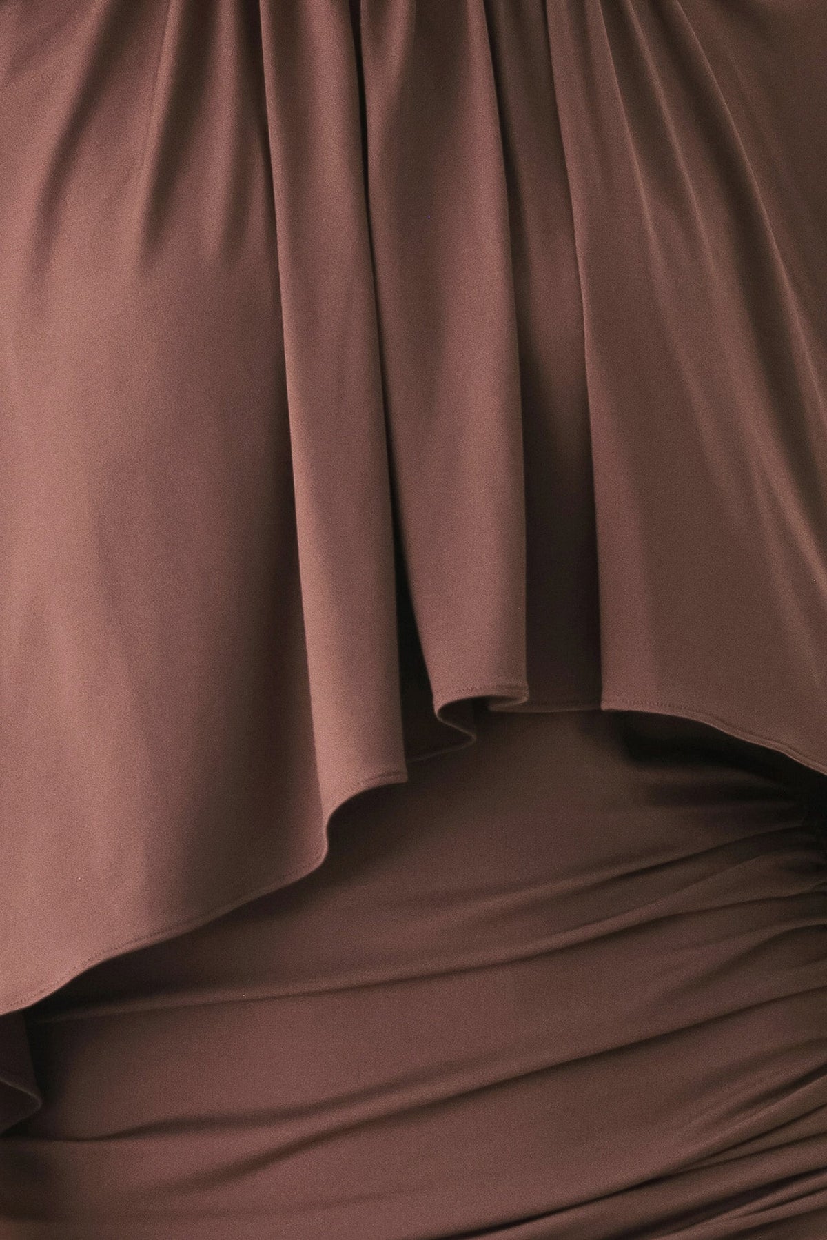 DUSTY ROSE DRAPE MAUVE CAPLET SHIRRED MIDI DRESS - Flying Tomato - Flyclothing LLC