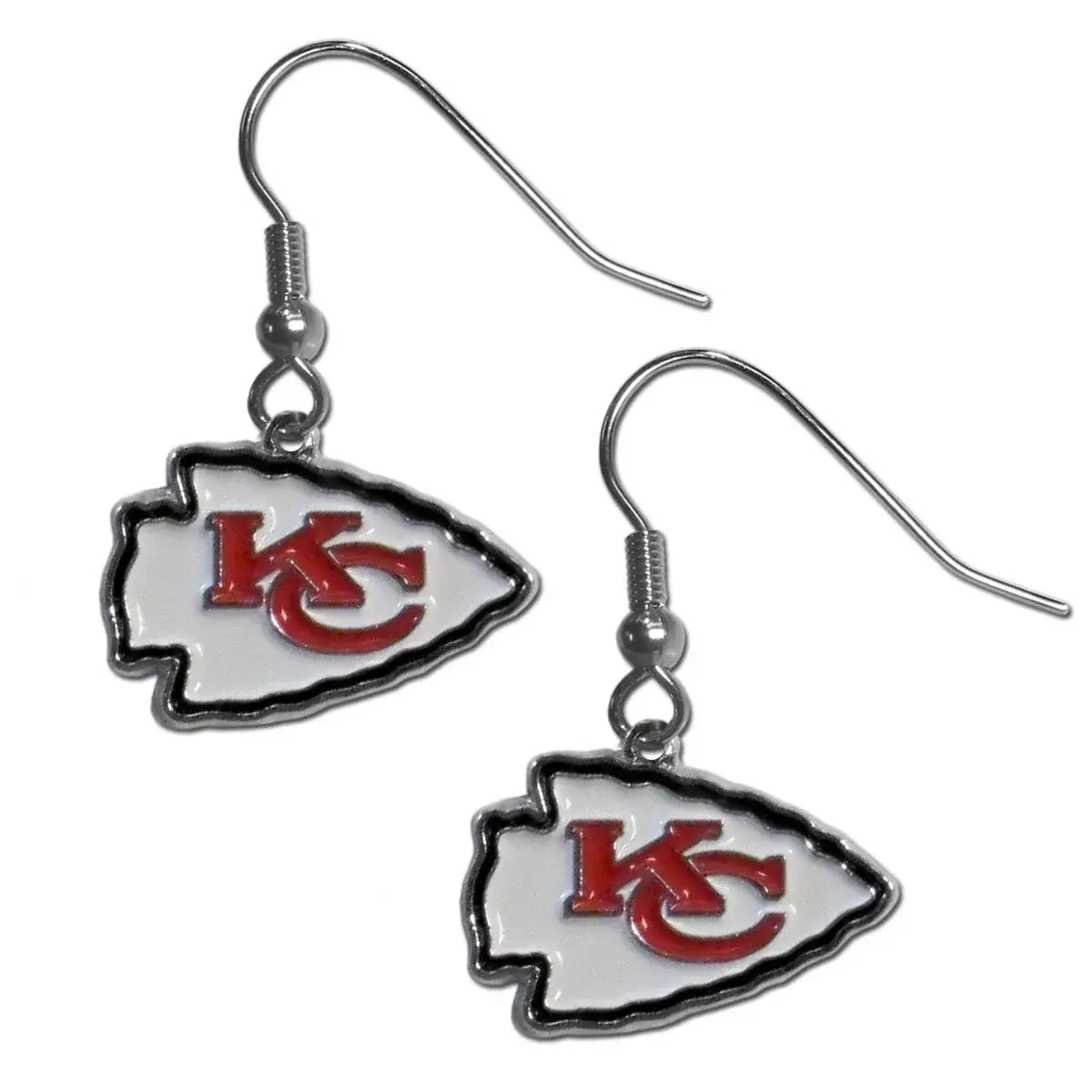 Kansas City Chiefs Chrome Dangle Earrings - Kansas City Chiefs - Flyclothing LLC
