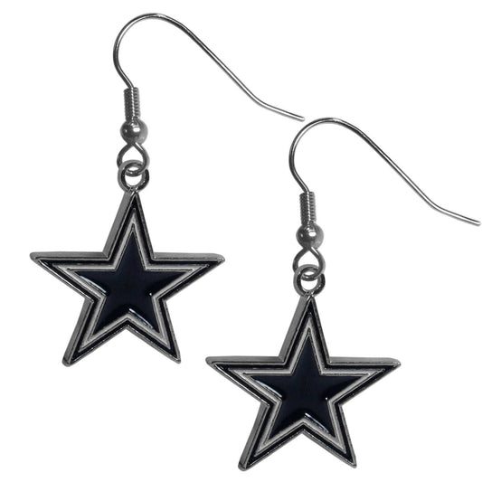 Dallas Cowboys Chrome Dangle Earrings - Dallas Cowboys - Flyclothing LLC