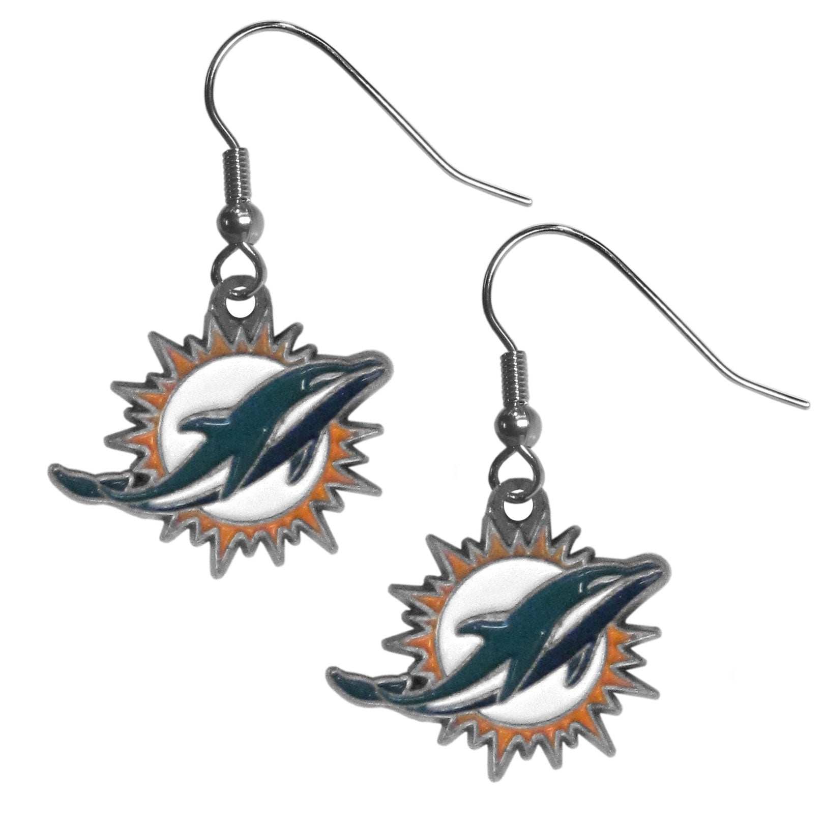 Miami Dolphins Dangle Earrings - Miami Dolphins - Flyclothing LLC