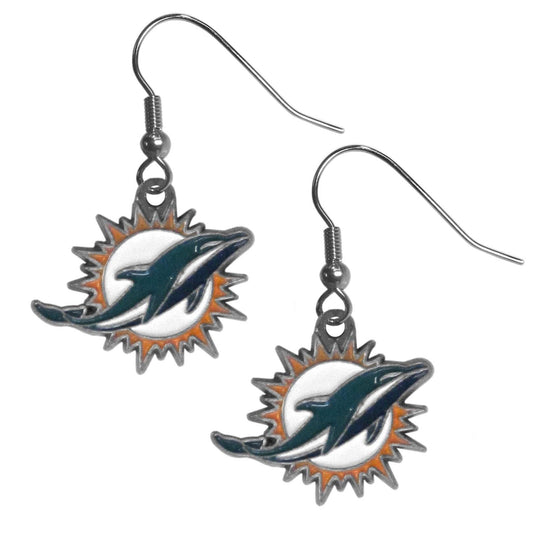 Miami Dolphins Dangle Earrings - Miami Dolphins - Flyclothing LLC