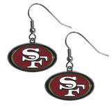 San Francisco 49ers Chrome Dangle Earrings - San Francisco 49ers - Flyclothing LLC