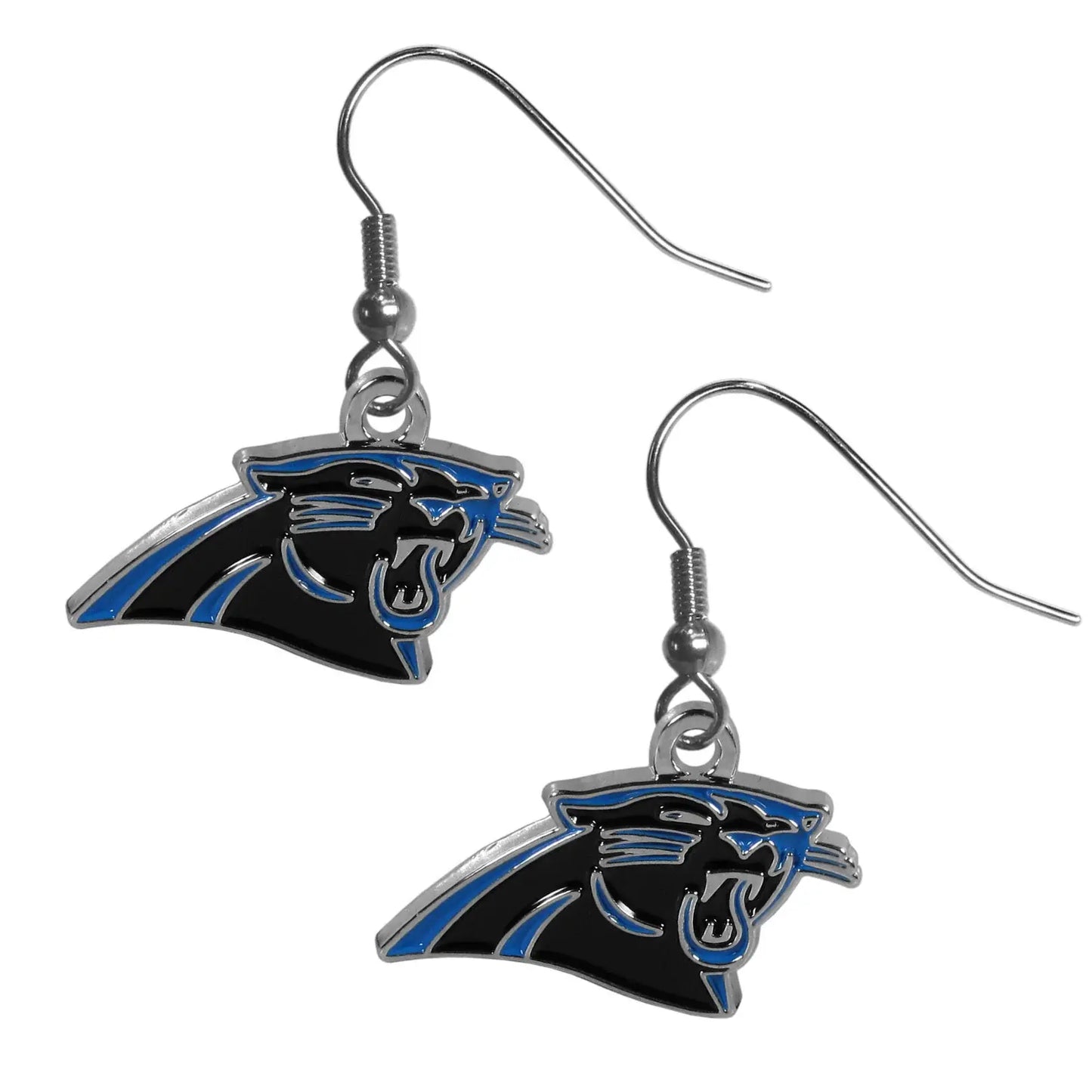 Carolina Panthers Chrome Dangle Earrings - Carolina Panthers - Flyclothing LLC