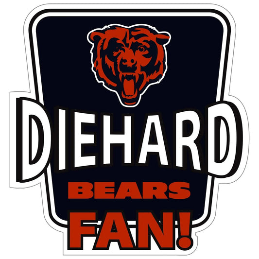 Chicago Bears Die-Hard Fan Auto Decal - Chicago Bears - Flyclothing LLC