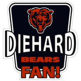 Chicago Bears Die-Hard Fan Auto Decal - Chicago Bears