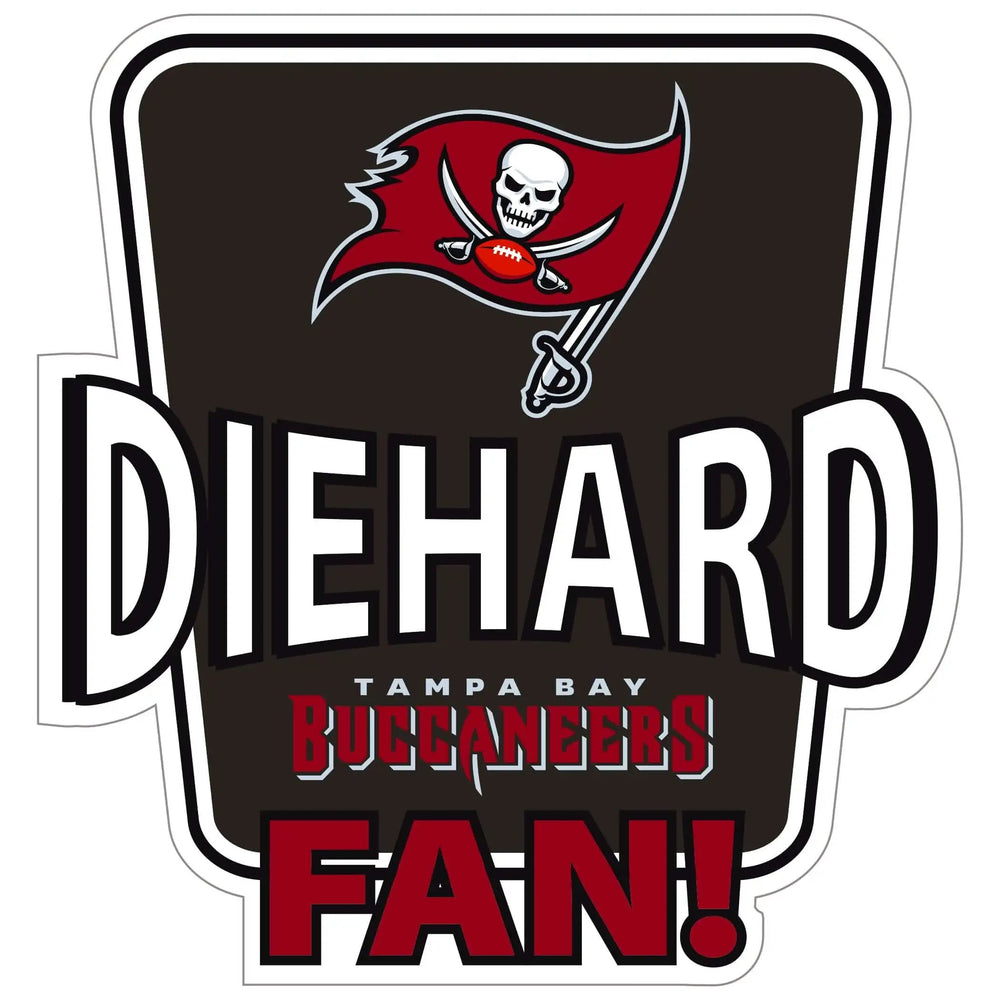Tampa Bay Buccaneers Die-Hard Fan Auto Decal - Tampa Bay Buccaneers