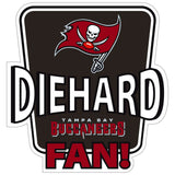 Tampa Bay Buccaneers Die-Hard Fan Auto Decal - Tampa Bay Buccaneers
