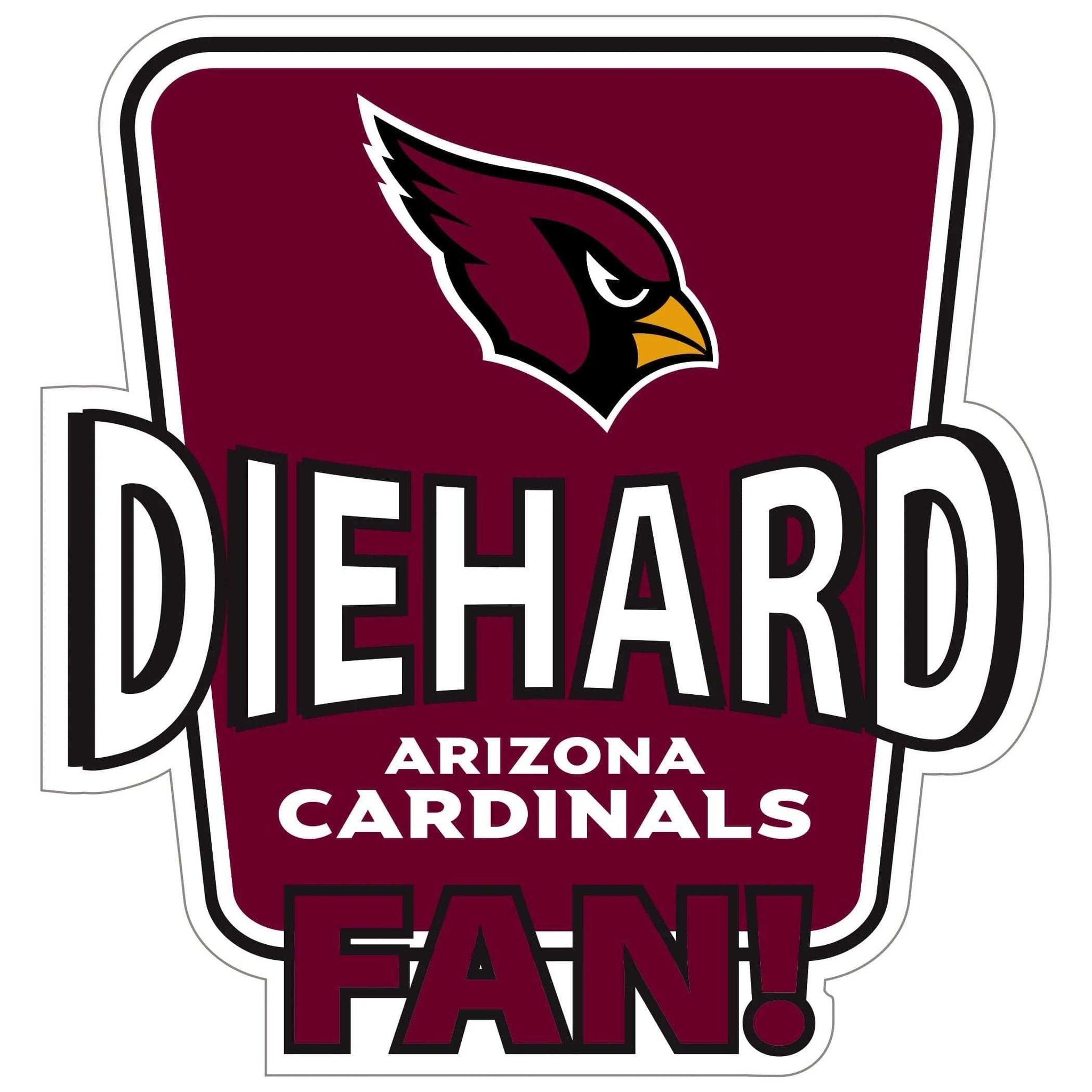 Arizona Cardinals Die-Hard Fan Auto Decal - Arizona Cardinals - Flyclothing LLC