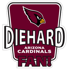 Arizona Cardinals Die-Hard Fan Auto Decal - Arizona Cardinals