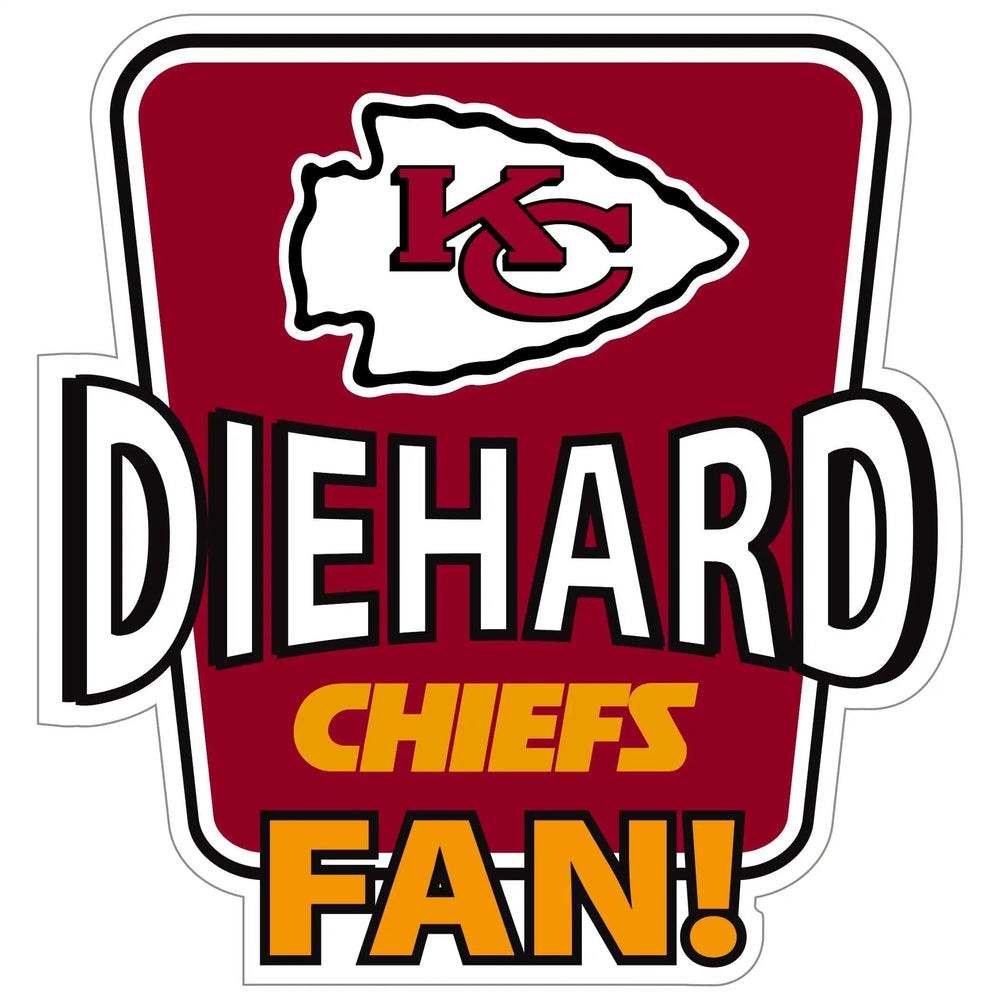 Kansas City Chiefs Die-Hard Fan Auto Decal - Kansas City Chiefs