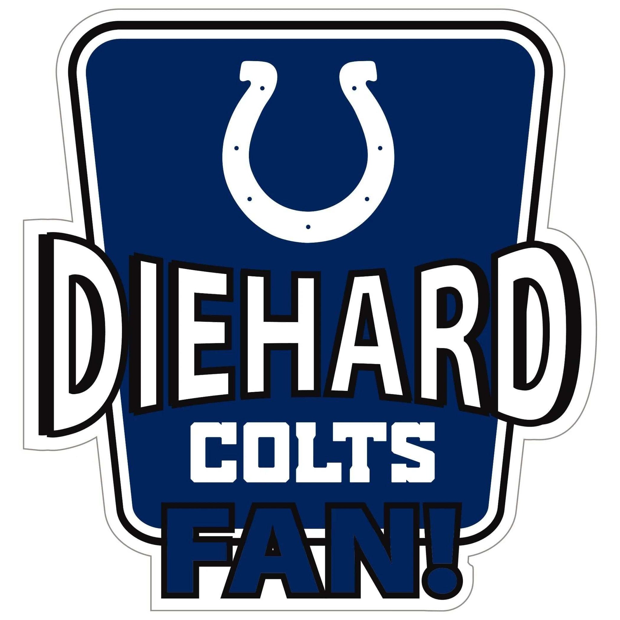 Indianapolis Colts Die-Hard Fan Auto Decal - Indianapolis Colts - Flyclothing LLC