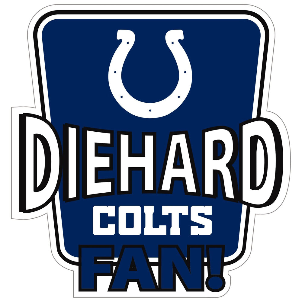 Indianapolis Colts Die-Hard Fan Auto Decal - Indianapolis Colts
