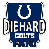 Indianapolis Colts Die-Hard Fan Auto Decal - Indianapolis Colts