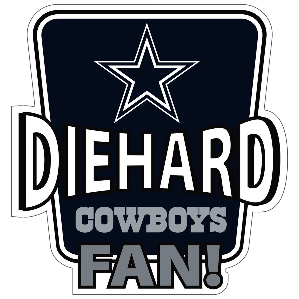 Dallas Cowboys Die-Hard Fan Auto Decal - Dallas Cowboys