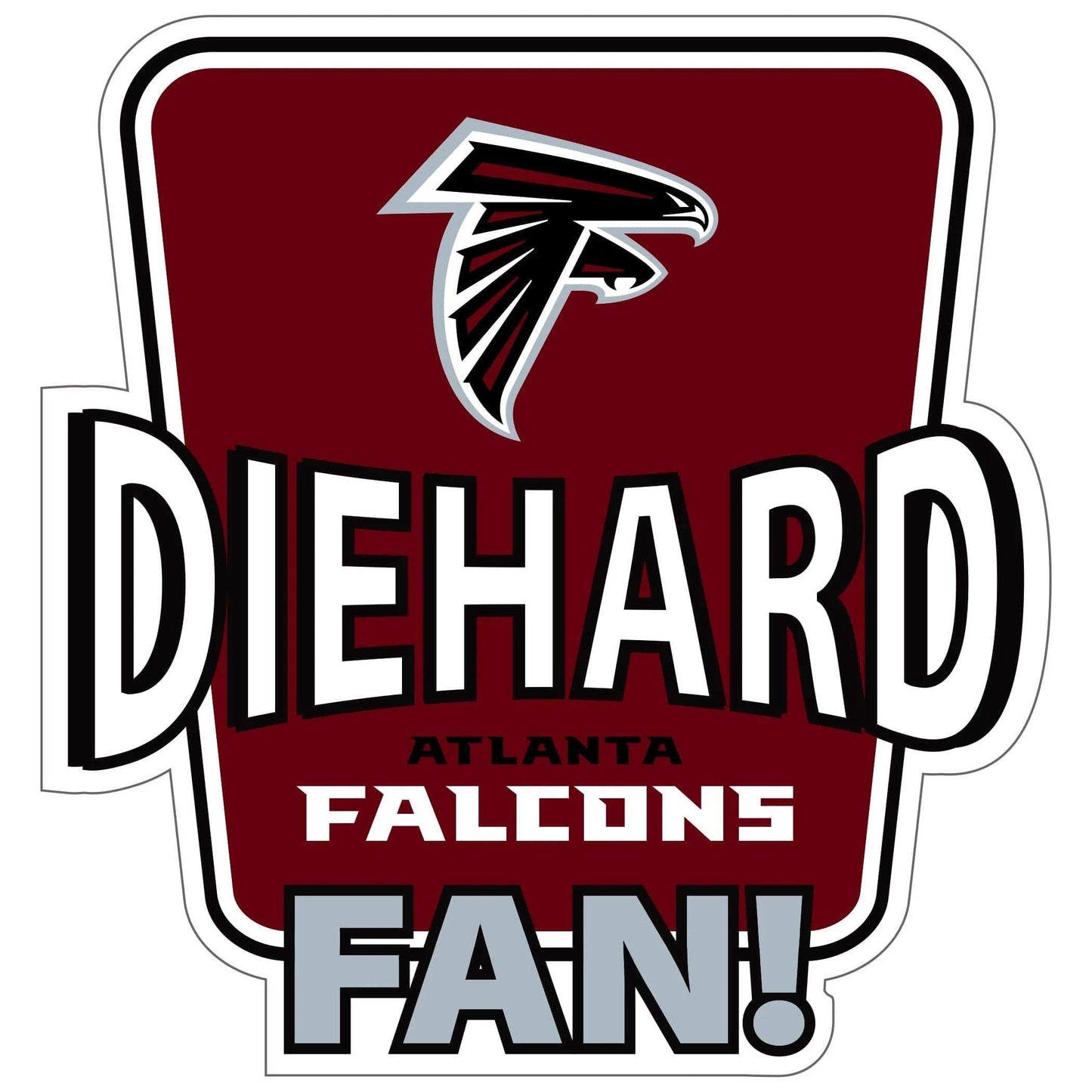 Atlanta Falcons Die-Hard Fan Auto Decal - Atlanta Falcons - Flyclothing LLC