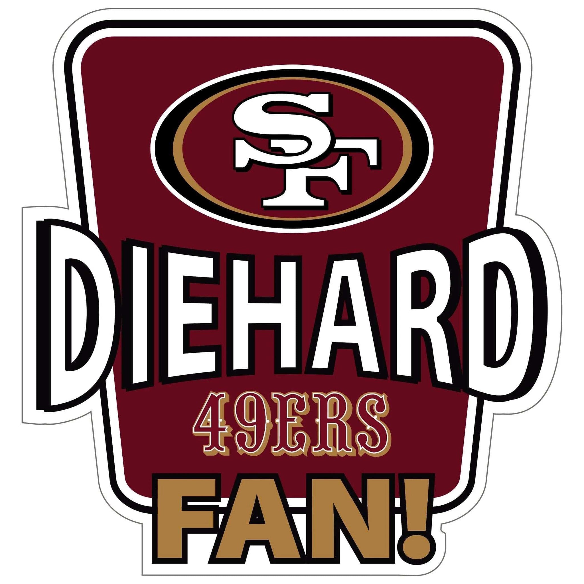 San Francisco 49ers Die-Hard Fan Auto Decal - San Francisco 49ers - Flyclothing LLC