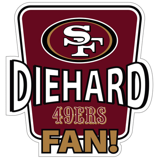San Francisco 49ers Die-Hard Fan Auto Decal - San Francisco 49ers