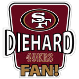 San Francisco 49ers Die-Hard Fan Auto Decal - San Francisco 49ers