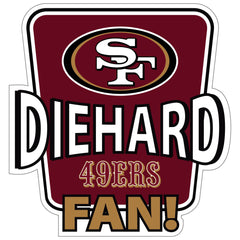 San Francisco 49ers Die-Hard Fan Auto Decal - San Francisco 49ers