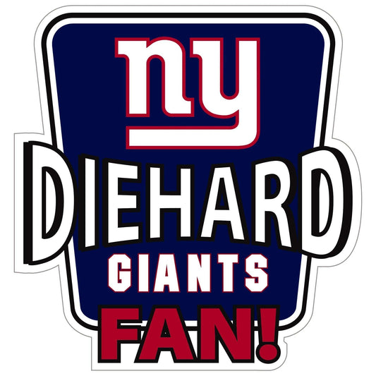 New York Giants Die-Hard Fan Auto Decal - New York Giants - Flyclothing LLC