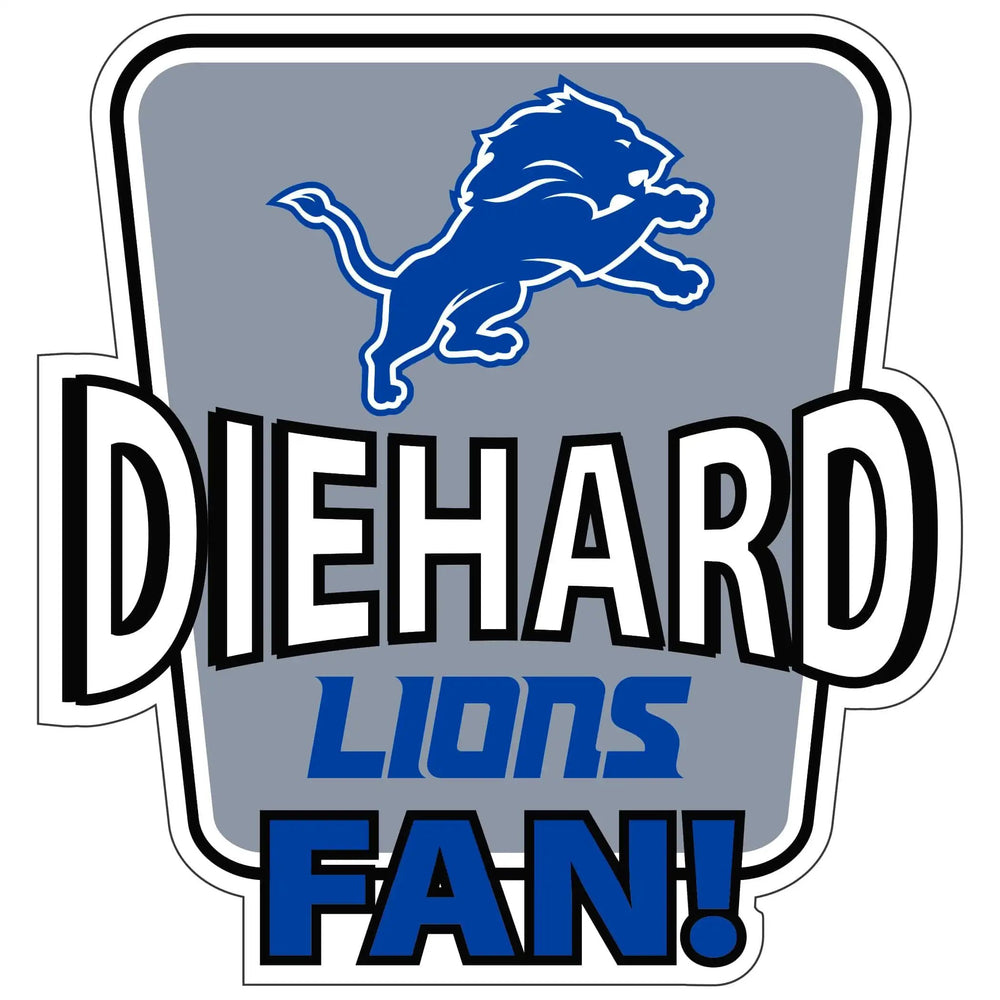 Detroit Lions Die-Hard Fan Auto Decal - Detroit Lions