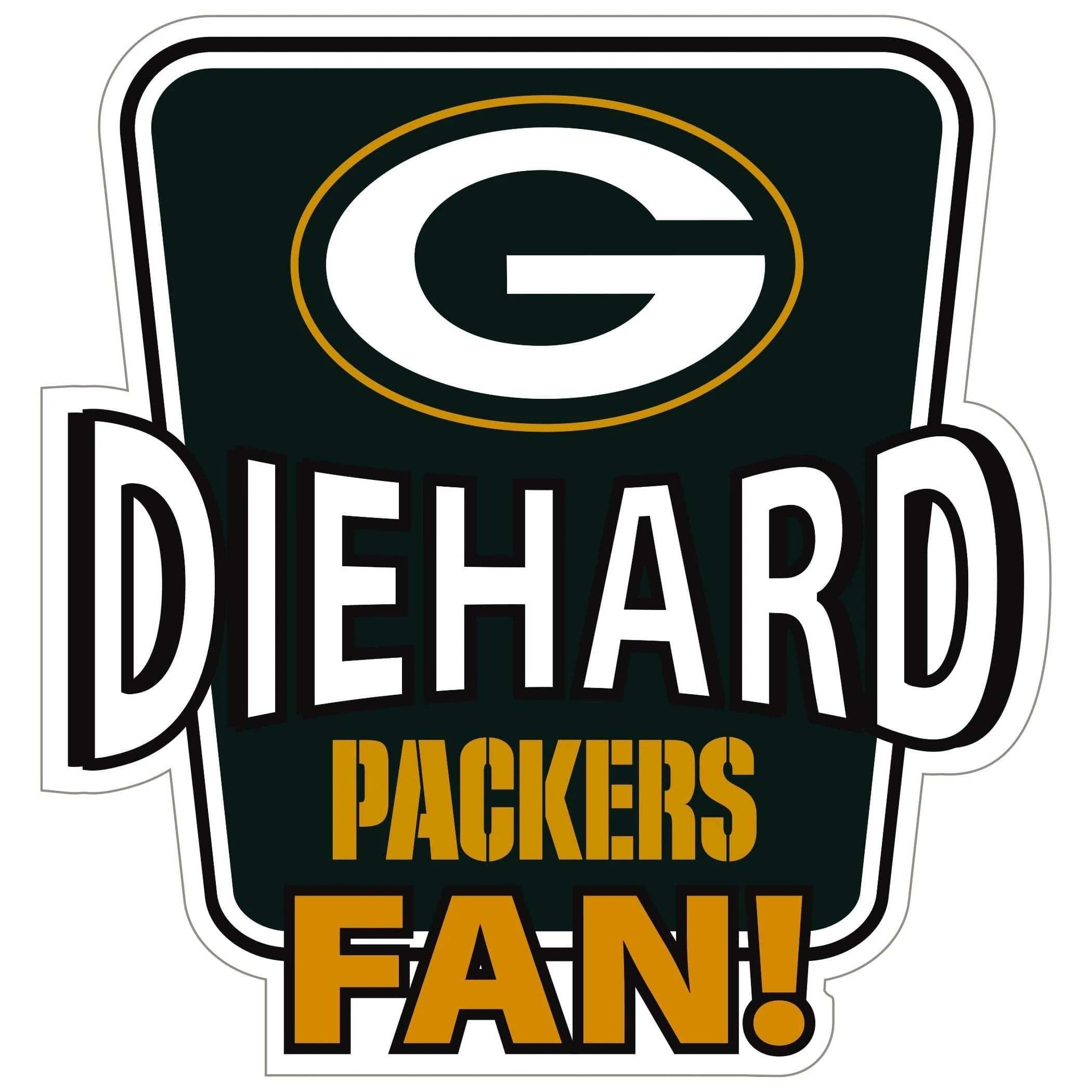 Green Bay Packers Die-Hard Fan Auto Decal - Green Bay Packers - Flyclothing LLC
