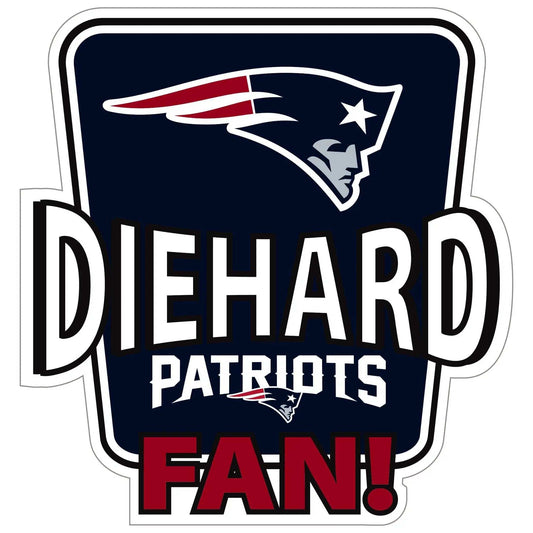 New England Patriots Die-Hard Fan Auto Decal - New England Patriots - Flyclothing LLC
