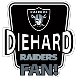 Las Vegas Raiders Die-Hard Fan Auto Decal - Las Vegas Raiders