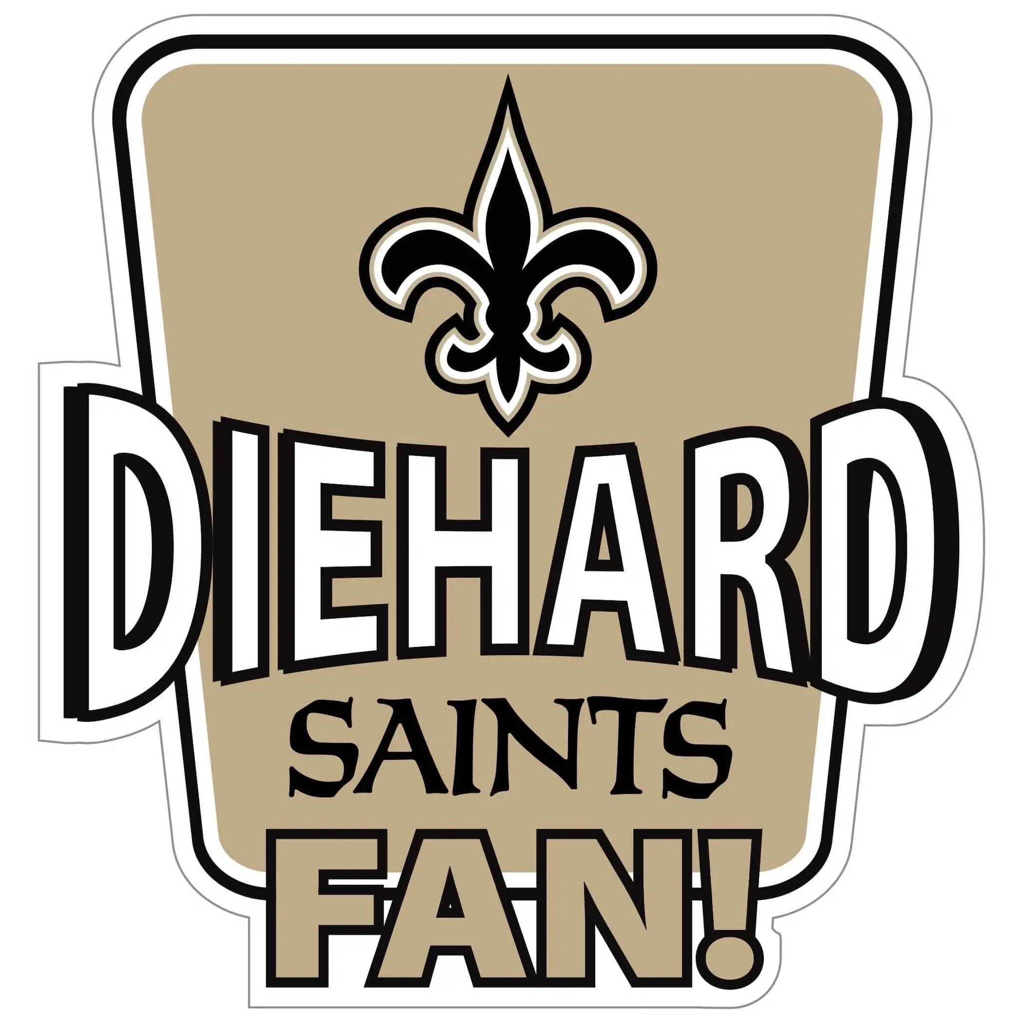 New Orleans Saints Die-Hard Fan Auto Decal - New Orleans Saints - Flyclothing LLC