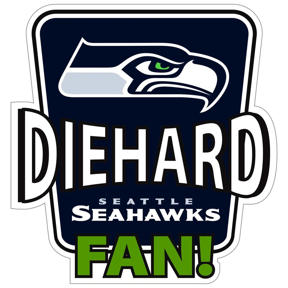 Seattle Seahawks Die-Hard Fan Auto Decal - Seattle Seahawks