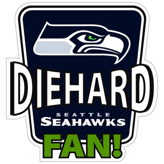 Seattle Seahawks Die-Hard Fan Auto Decal - Seattle Seahawks - Flyclothing LLC