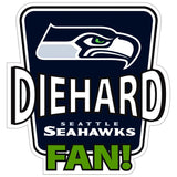 Seattle Seahawks Die-Hard Fan Auto Decal - Seattle Seahawks