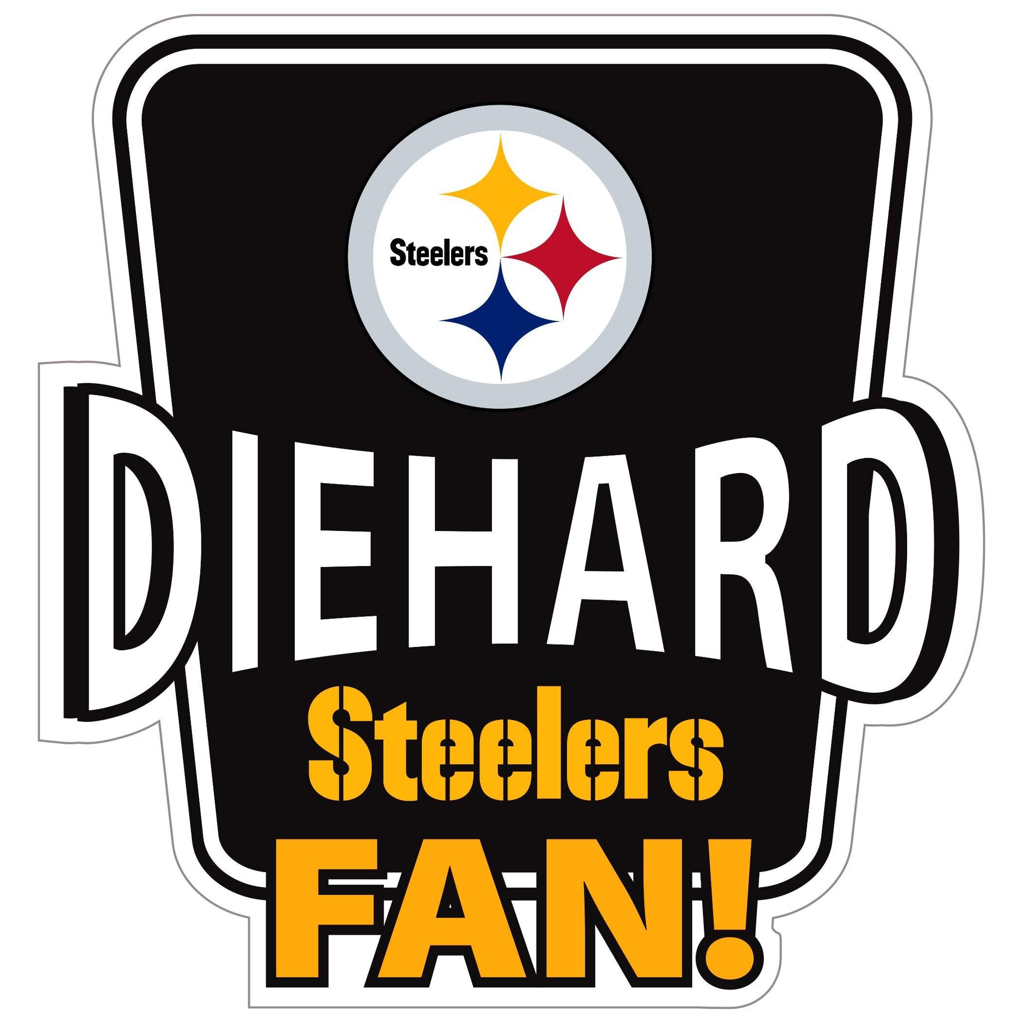 Pittsburgh Steelers Die-Hard Fan Auto Decal - Pittsburgh Steelers - Flyclothing LLC