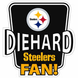 Pittsburgh Steelers Die-Hard Fan Auto Decal - Pittsburgh Steelers