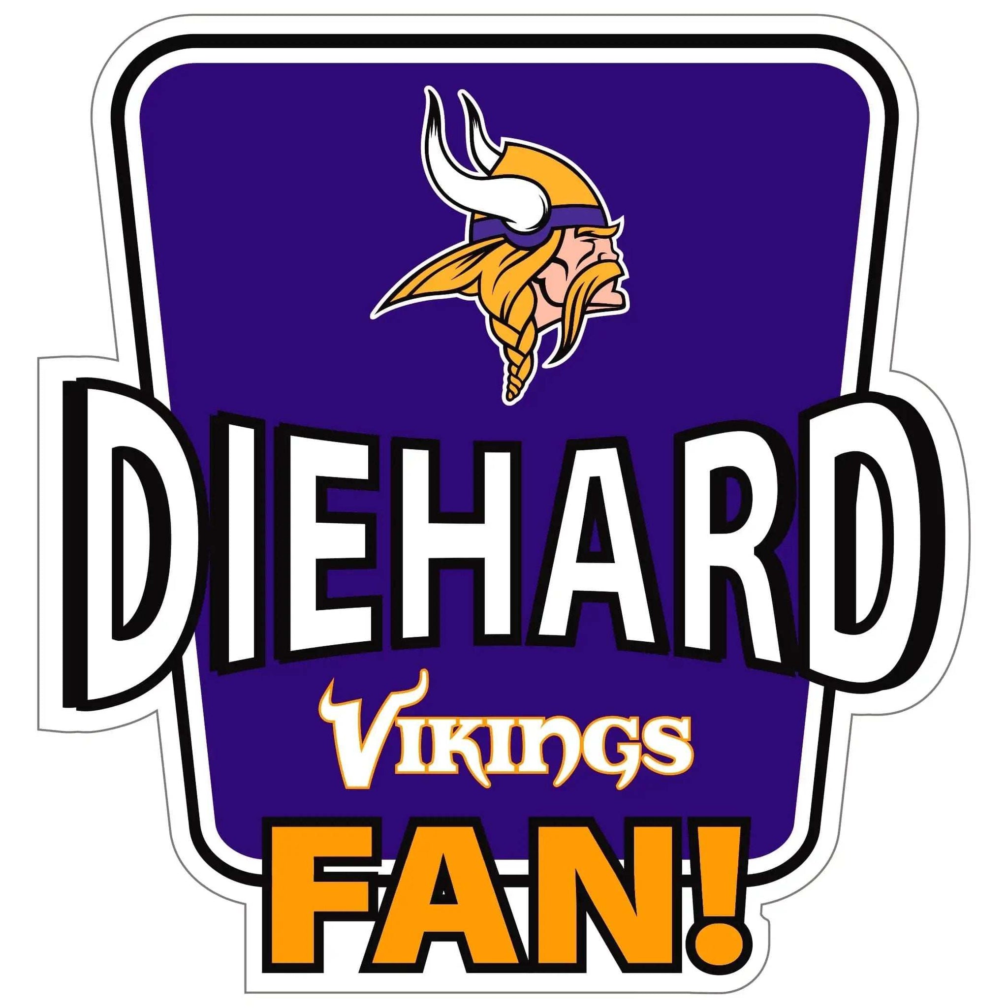 Minnesota Vikings Die-Hard Fan Auto Decal - Minnesota Vikings - Flyclothing LLC