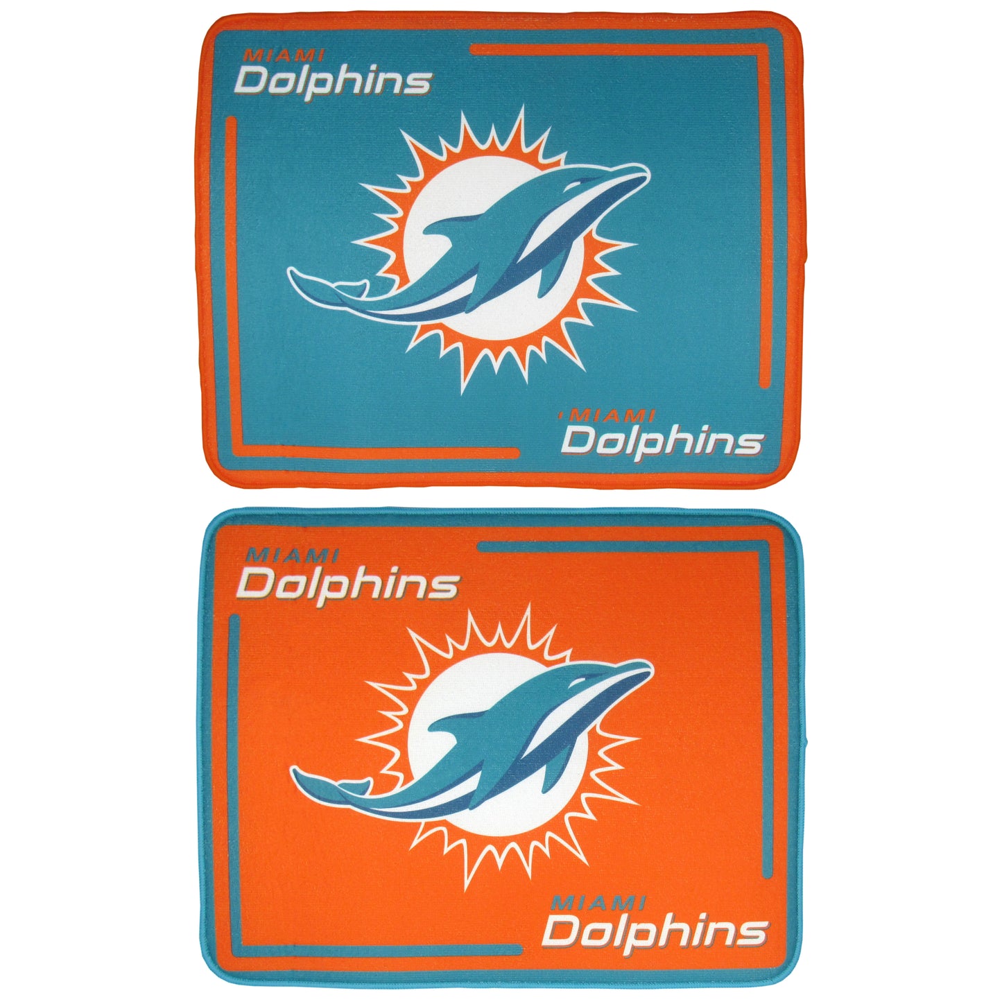 Miami Dolphins Microfiber Drying Mat, 2pk