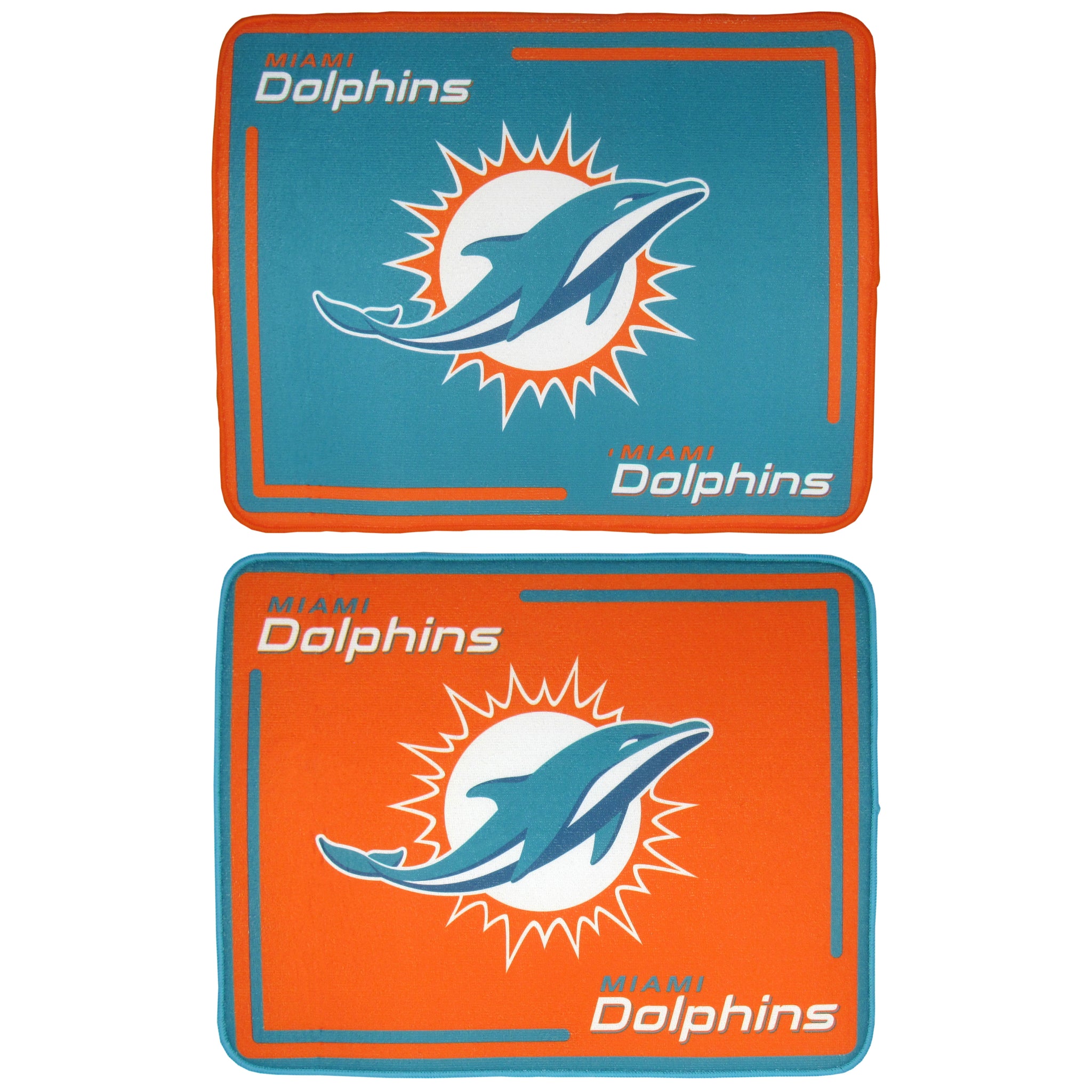 Miami Dolphins Microfiber Drying Mat, 2pk