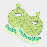 Felt Back Beaded Dangle Earrings - Madeline Love - Flyclothing LLC