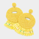 Felt Back Beaded Dangle Earrings - Madeline Love - Flyclothing LLC