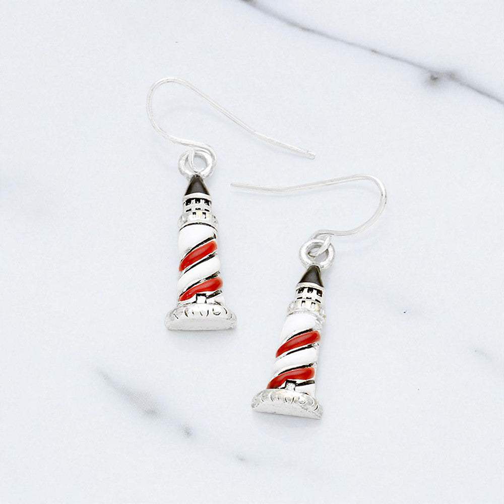Enamel lighthouse earrings - Madeline Love - Flyclothing LLC