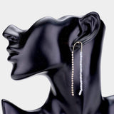 Rhinestone Bead long Drop Earrings - Madeline Love - Flyclothing LLC