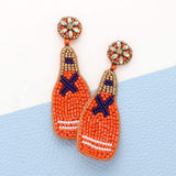 Felt Back Beaded Champagne Dangle Earrings - Madeline Love - Flyclothing LLC