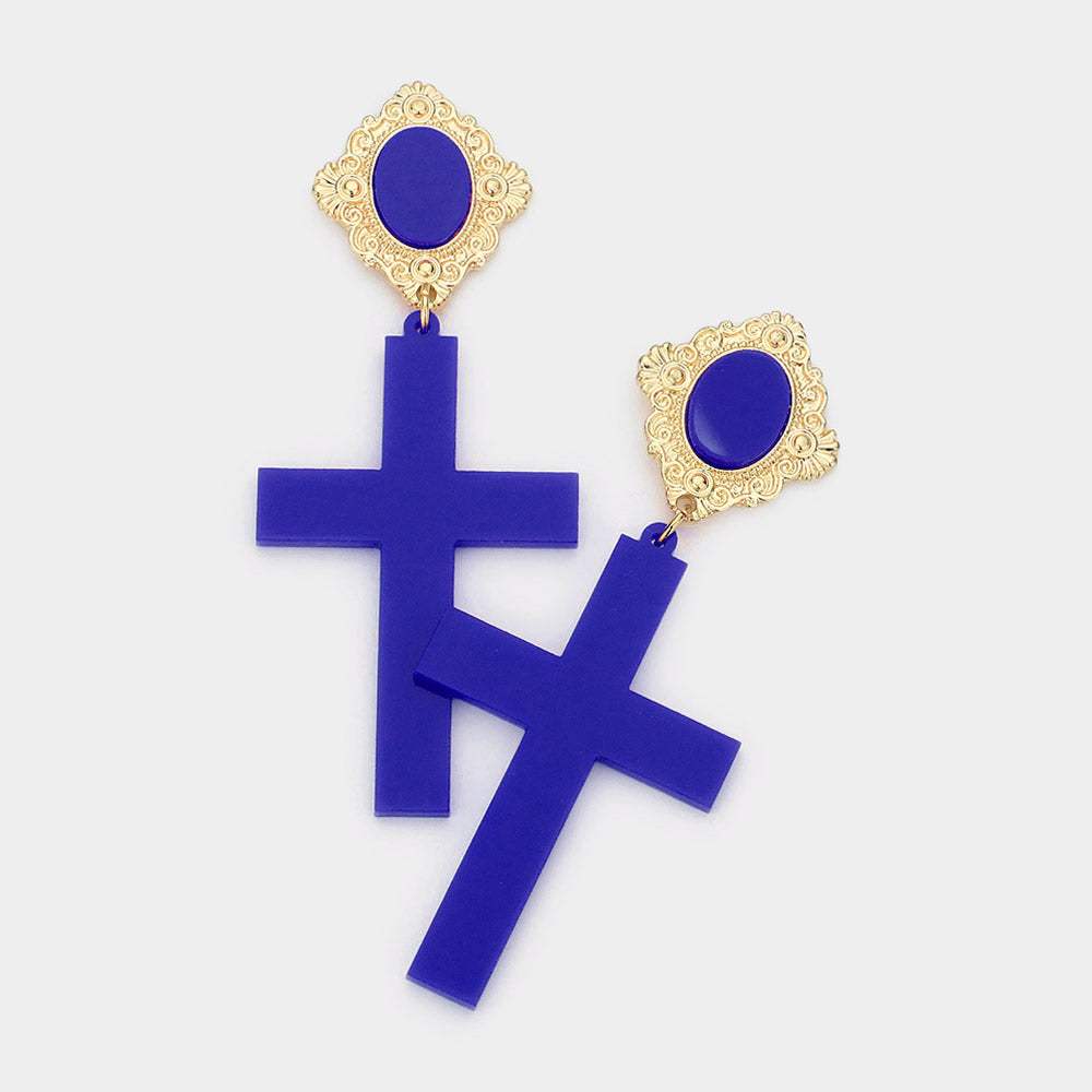 Cross earrings - Madeline Love - Flyclothing LLC