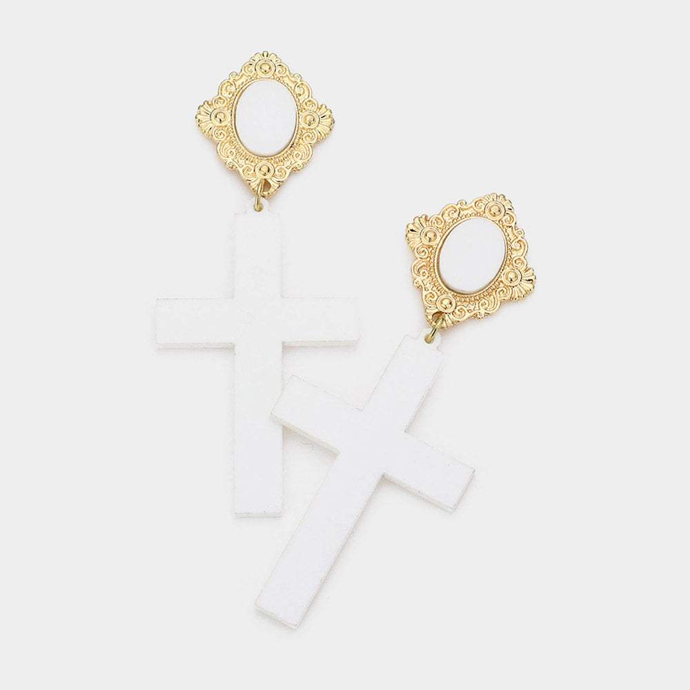 Cross earrings - Madeline Love - Flyclothing LLC