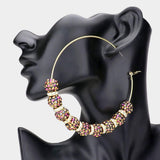 Shamballa Ball Hoop Earrings - Madeline Love - Flyclothing LLC
